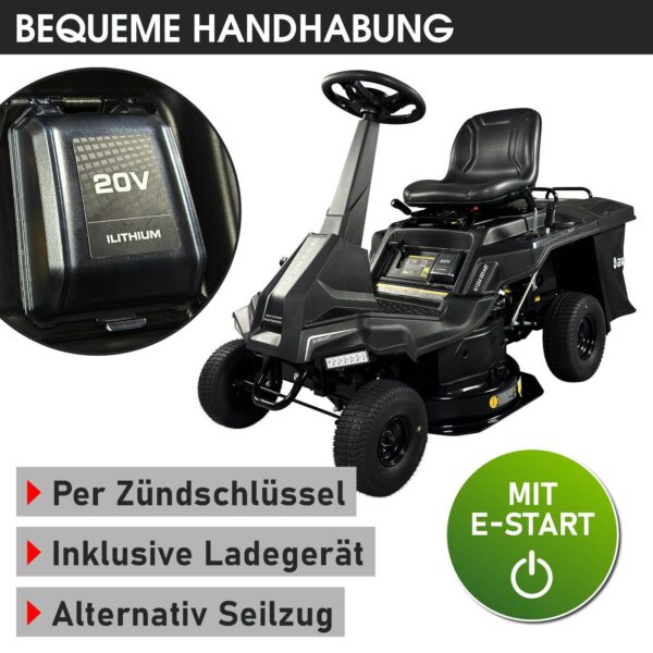 1035a0ce-c14d-4fbb-ba55-8c139d68cd09 BRAST Rasentraktor 61224 ESTART – Leistungsstarker Aufsitzmäher mit Elektrostart, 61 cm Schnittbreite und 150 L Grasfangkorb