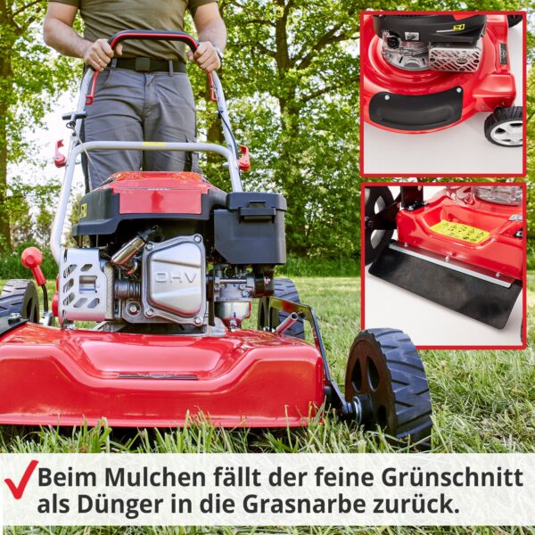 HECHT 5511 Benzin-Mulchmäher – Kraftvoll, vielseitig und perfekt für große Rasenflächen