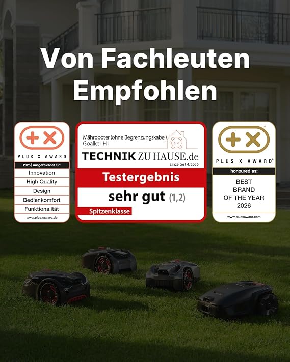 C1 GOALKER UNICUT H1 Mähroboter ohne Begrenzungskabel – 5-in-1 RTK + VSLAM Navigation für bis zu 2.000 m²
