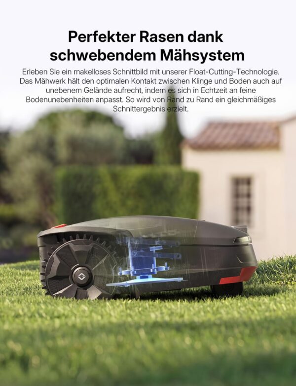 C5 GOALKER UNICUT H1 Mähroboter ohne Begrenzungskabel – 5-in-1 RTK + VSLAM Navigation für bis zu 2.000 m²