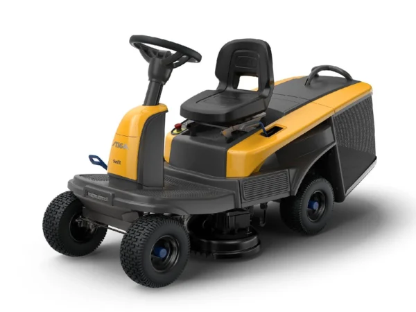 STIGA Akku-Aufsitzmäher Swift 372e inkl. 4 x 5 Ah Akkus & Ladegerät – Leise, kraftvoll und emissionsfrei mähen