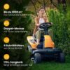STIGA Akku-Aufsitzmäher Swift 372e inkl. 4 x 5 Ah Akkus & Ladegerät – Leise, kraftvoll und emissionsfrei mähen