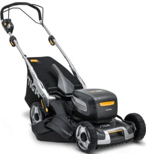 STIGA Twinclip 950e V Kit Akku-Rasenmäher mit Radantrieb – inkl. 2x 7,5 Ah Akkus und Doppel-Ladegerät