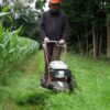 HECHT 5060 Kreiselmäher – Kraftvoller Benzin-Wiesenmäher für hohes Gras und anspruchsvolles Gelände