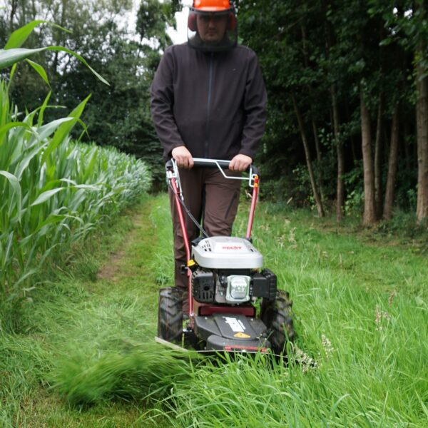 HECHT 5060 Kreiselmäher – Kraftvoller Benzin-Wiesenmäher für hohes Gras und anspruchsvolles Gelände
