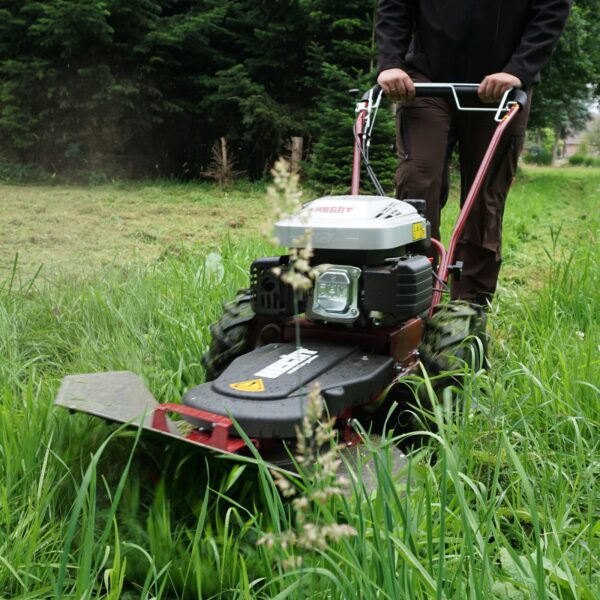 HECHT 5060 Kreiselmäher – Kraftvoller Benzin-Wiesenmäher für hohes Gras und anspruchsvolles Gelände