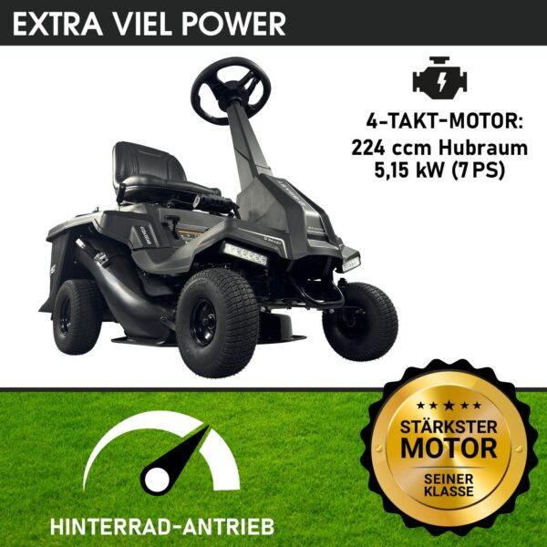 fb2abba1-b7f2-4901-8837-d37b2cc1d0e9 BRAST Rasentraktor 61224 ESTART – Leistungsstarker Aufsitzmäher mit Elektrostart, 61 cm Schnittbreite und 150 L Grasfangkorb